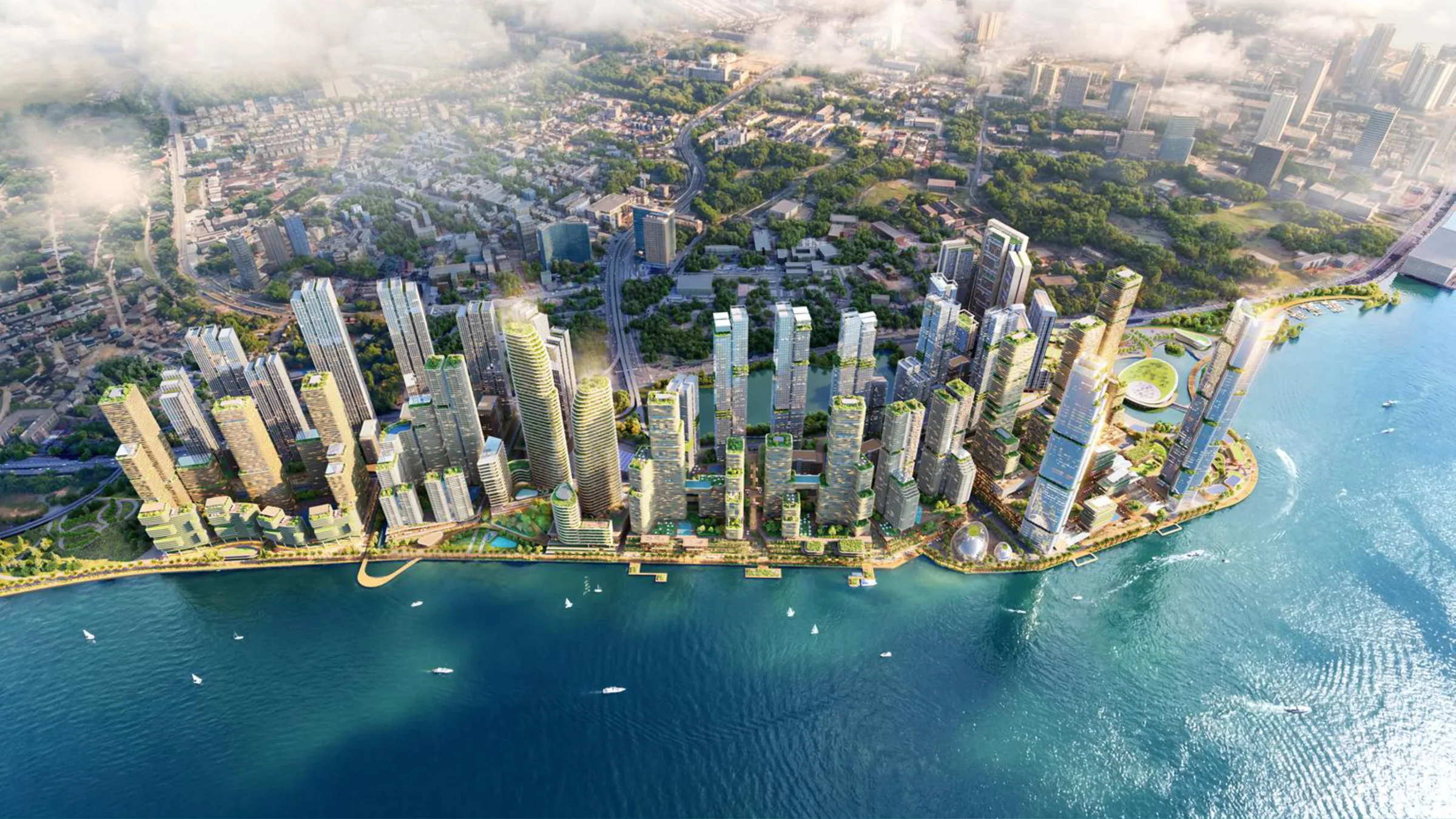 Lido Waterfront Boulevard 전체 조감도, 조호바루 도심 해안