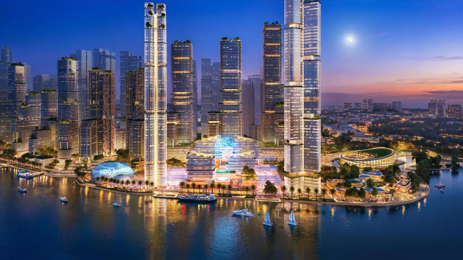 Lido 워터프론트 야경
